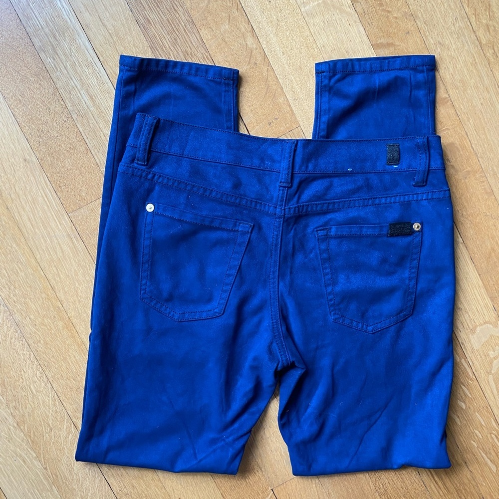 🕶️7 for all mankind⚡️girls soft micro suede jeans midrise 14 blue - Picture 5 of 5